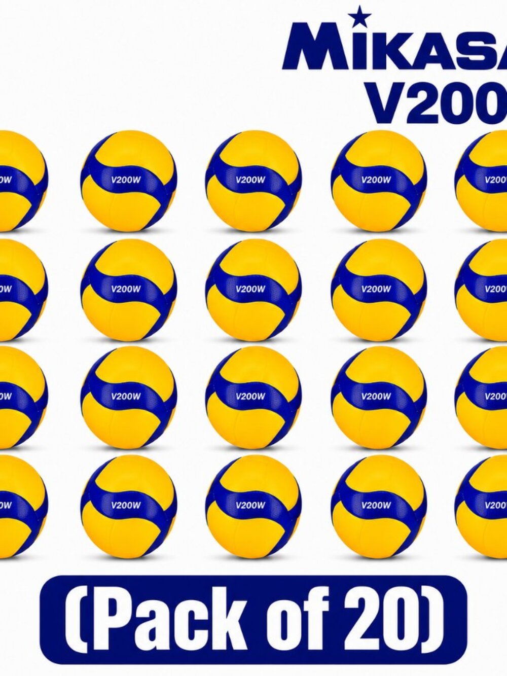 Mikasa V200W Original Volleyball Ball Professional Volleyball Ball pack of 20
